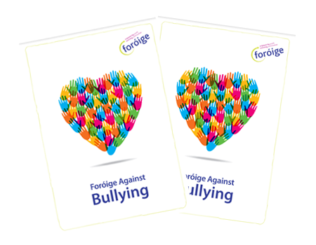 Foróige Against Bullying Programme Cover showing hands & hearts working together
